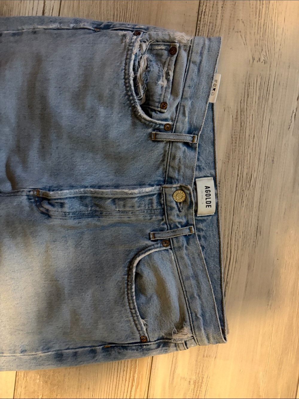 Agolde 90’s Mid Rise Loose Fit Jeans Size 29 Light/mid Wash - Picture 4 of 12